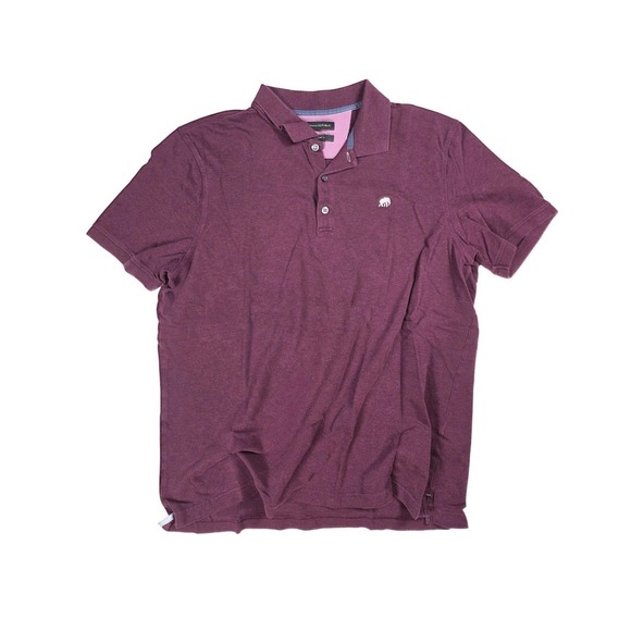 Banana Republic Other - Banana Republic Standard Fit Maroon 1/4 Button Short Sleeve Polo Men's Size XL